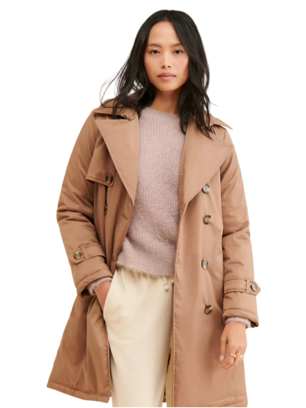 Bernardo Quilted Puffer Trenchcoat Size XXL NWOT
